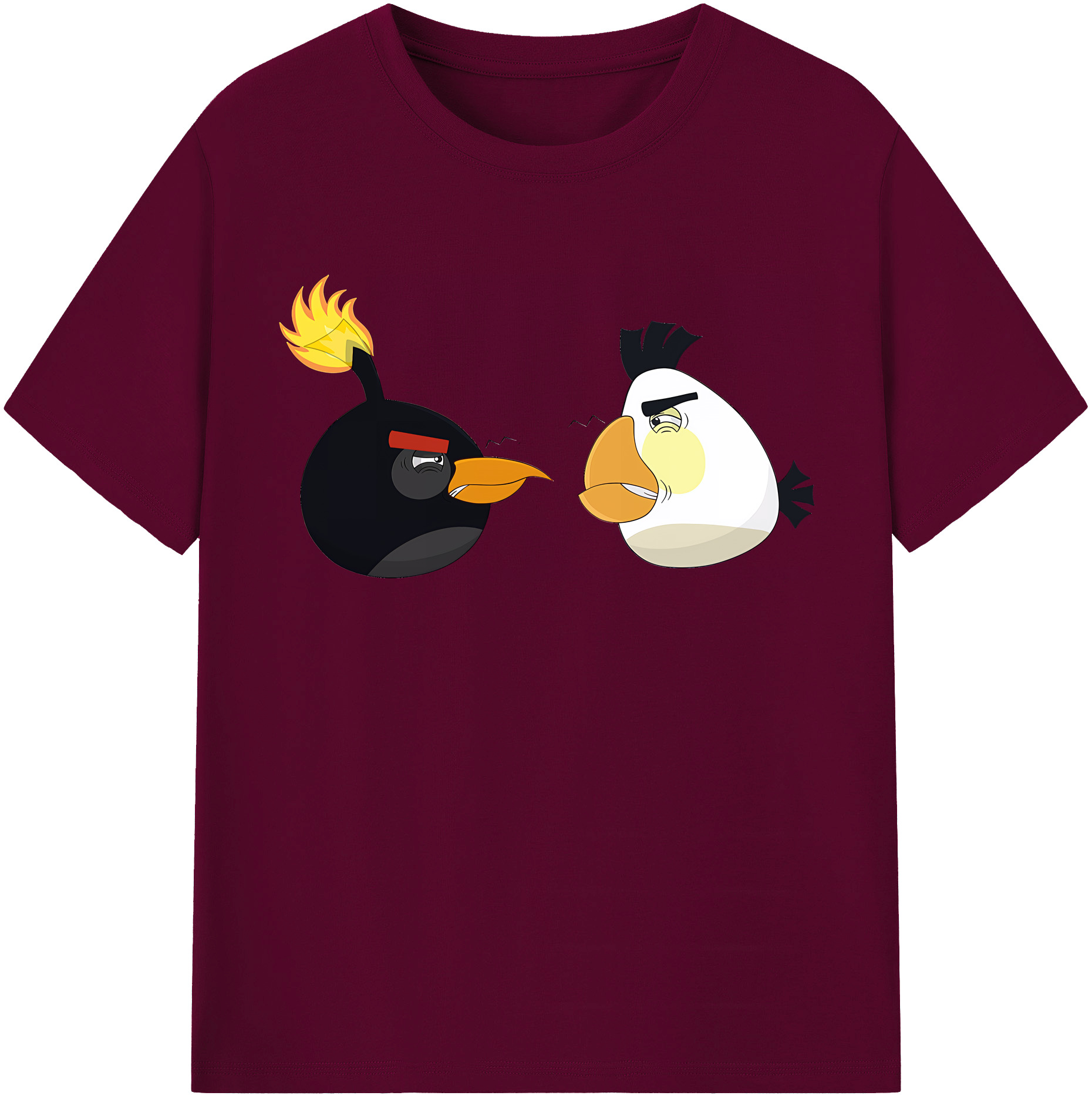 （画像用） Angry Birds アングリーバード レディースカジュアルプリントTシャツ（綿100％）